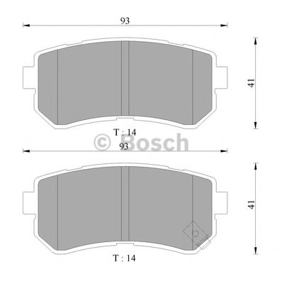 BOSCH 0 986 AB1 497 Тормозные колодки для KIA FORTE II (Киа Фортэ 2) BOSCH 0 986 AB1 497 Тормозные колодки для KIA FORTE II (Киа Фортэ 2)