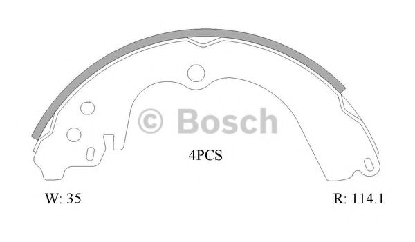BOSCH 0 986 AB1 518 Тормозные колодоки задний мост для SUBARU (Субару) BOSCH 0 986 AB1 518 Тормозные колодоки задний мост для SUBARU (Субару)