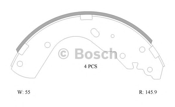 BOSCH 0 986 AB1 573 Тормозные колодоки задний мост для MAZDA (Мазда) BOSCH 0 986 AB1 573 Тормозные колодоки задний мост для MAZDA (Мазда)