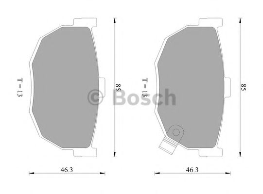 BOSCH 0 986 AB1 908 Тормозные колодки задний мост для KIA FORTE II (Киа Фортэ 2) BOSCH 0 986 AB1 908 Тормозные колодки задний мост для KIA FORTE II (Киа Фортэ 2)