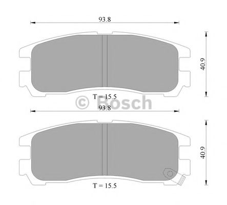 BOSCH 0 986 AB2 011 Тормозные колодки задний мост для MITSUBISHI DEBONAIR (Митсубиши/митсубиси Дэбонаир) BOSCH 0 986 AB2 011 Тормозные колодки задний мост для MITSUBISHI DEBONAIR (Митсубиши/митсубиси Дэбонаир)