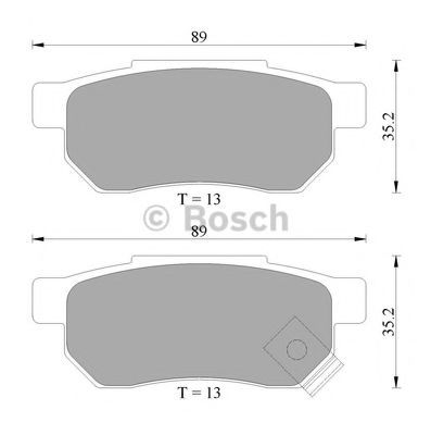 BOSCH 0 986 AB2 033 Тормозные колодки задний мост для HONDA PRELUDE III (Хонда Прэлудэ 3) BOSCH 0 986 AB2 033 Тормозные колодки задний мост для HONDA PRELUDE III (Хонда Прэлудэ 3)