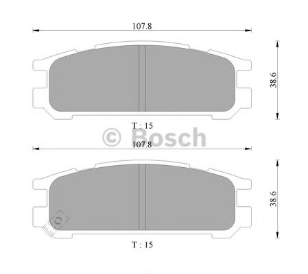 BOSCH 0 986 AB2 052 Тормозные колодки задний мост для SUBARU LEGACY OUTBACK (Субару Легаси аутбэк) BOSCH 0 986 AB2 052 Тормозные колодки задний мост для SUBARU LEGACY OUTBACK (Субару Легаси аутбэк)