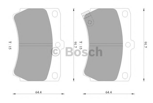 BOSCH 0 986 AB2 053 Тормозные колодки передний мост для MAZDA 323 P V (Мазда 323 пв) BOSCH 0 986 AB2 053 Тормозные колодки передний мост для MAZDA 323 P V (Мазда 323 пв)