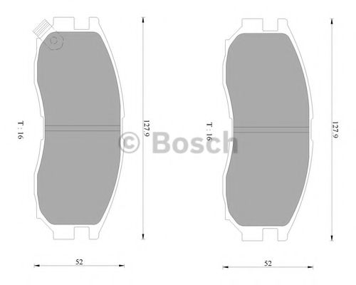 BOSCH 0 986 AB2 064 Тормозные колодки передний мост для MITSUBISHI MIRAGE (Митсубиши/митсубиси Мирагэ) BOSCH 0 986 AB2 064 Тормозные колодки передний мост для MITSUBISHI MIRAGE (Митсубиши/митсубиси Мирагэ)