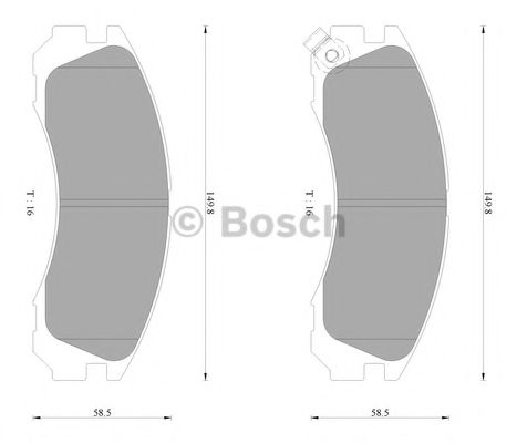 BOSCH 0 986 AB2 065 Тормозные колодки передний мост для MITSUBISHI SIGMA (Митсубиши/митсубиси Сигма) BOSCH 0 986 AB2 065 Тормозные колодки передний мост для MITSUBISHI SIGMA (Митсубиши/митсубиси Сигма)
