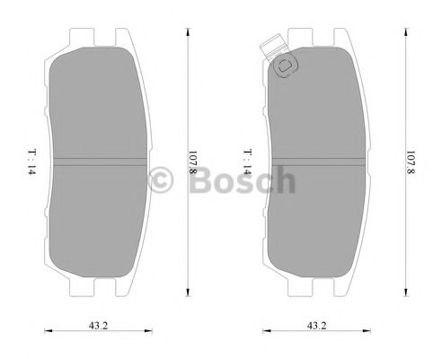 BOSCH 0 986 AB2 208 Тормозные колодки для MITSUBISHI PAJERO/SHOGUN (Митсубиши/митсубиси Пажэро/шогун) BOSCH 0 986 AB2 208 Тормозные колодки для MITSUBISHI PAJERO/SHOGUN (Митсубиши/митсубиси Пажэро/шогун)
