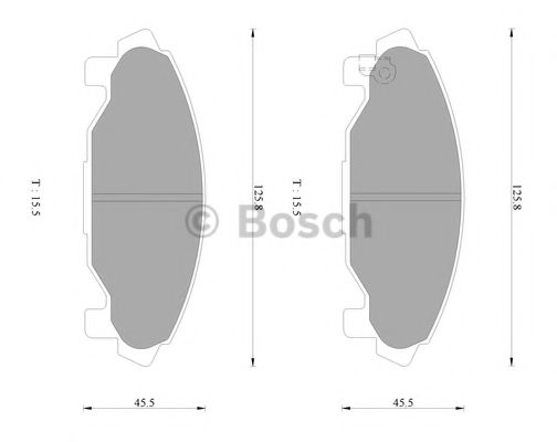 BOSCH 0 986 AB2 257 Тормозные колодки передний мост для DAIHATSU PYZAR (Дайхатсу Пъзар) BOSCH 0 986 AB2 257 Тормозные колодки передний мост для DAIHATSU PYZAR (Дайхатсу Пъзар)