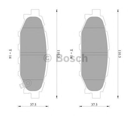 BOSCH 0 986 AB2 263 Тормозные колодки для SUBARU LEGACY V (Субару Легаси 5)