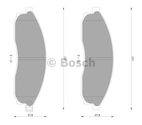 BOSCH 0 986 AB2 278 Тормозные колодки для NISSAN STAGEA (Ниссан Стагэа) BOSCH 0 986 AB2 278 Тормозные колодки для NISSAN STAGEA (Ниссан Стагэа)