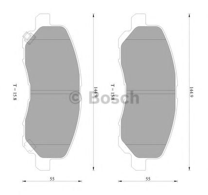 BOSCH 0 986 AB2 285 Тормозные колодки для MITSUBISHI LANCER (Митсубиши/митсубиси Ланcэр) BOSCH 0 986 AB2 285 Тормозные колодки для MITSUBISHI LANCER (Митсубиши/митсубиси Ланcэр)