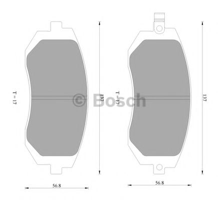 BOSCH 0 986 AB2 288 Тормозные колодки для SUBARU LEGACY V (Субару Легаси 5)