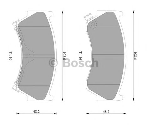 BOSCH 0 986 AB2 307 Тормозные колодки передний мост для NISSAN SUNNY IV (Ниссан Суннъ иv) BOSCH 0 986 AB2 307 Тормозные колодки передний мост для NISSAN SUNNY IV (Ниссан Суннъ иv)