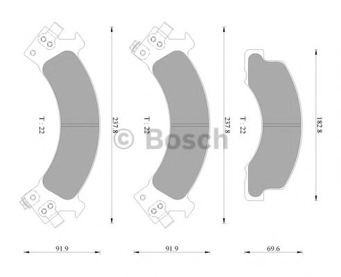 BOSCH 0 986 AB2 341 Тормозные колодки передний мост для ISUZU ELF (Исузу Элф) BOSCH 0 986 AB2 341 Тормозные колодки передний мост для ISUZU ELF (Исузу Элф)