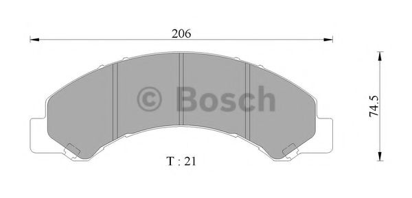 BOSCH 0 986 AB2 356 Тормозные колодки для ISUZU N (Исузу Н)