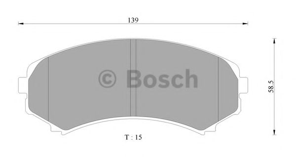 BOSCH 0 986 AB2 378 Тормозные колодки<br >передний мост 