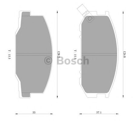BOSCH 0 986 AB2 471 Тормозные колодки<br >передний мост 