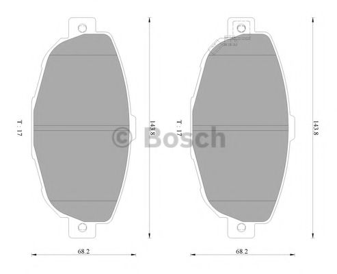 BOSCH 0 986 AB2 487 Тормозные колодки 