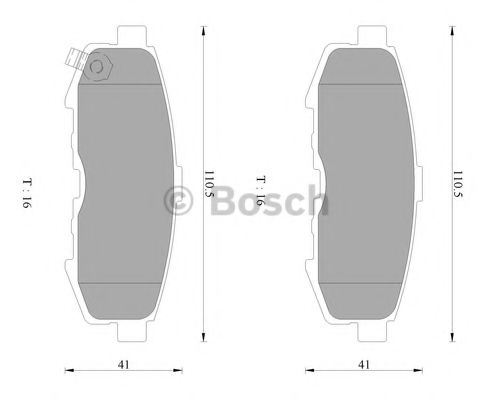 BOSCH 0 986 AB2 496 Тормозные колодки 