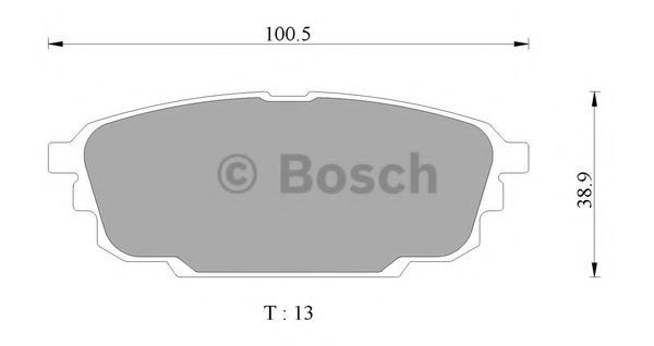 BOSCH 0 986 AB2 753 Тормозные колодки<br >задний мост 