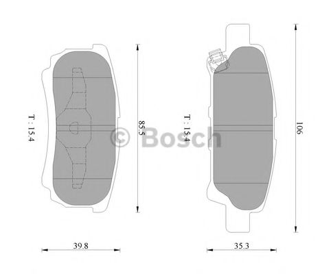 BOSCH 0 986 AB2 754 Тормозные колодки для MITSUBISHI LANCER (Митсубиши/митсубиси Ланcэр) BOSCH 0 986 AB2 754 Тормозные колодки для MITSUBISHI LANCER (Митсубиши/митсубиси Ланcэр)