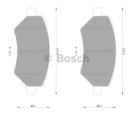 BOSCH 0 986 AB2 842 Тормозные колодки передний мост для CHERY QIYUN 5 (Чери Qиюн 5) BOSCH 0 986 AB2 842 Тормозные колодки передний мост для CHERY QIYUN 5 (Чери Qиюн 5)