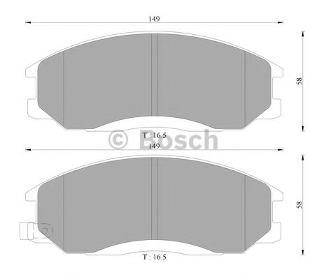 BOSCH 0 986 AB3 033 Тормозные колодки для SSANGYONG KYRON (Сан-янг/санянг Кайрон) BOSCH 0 986 AB3 033 Тормозные колодки для SSANGYONG KYRON (Сан-янг/санянг Кайрон)