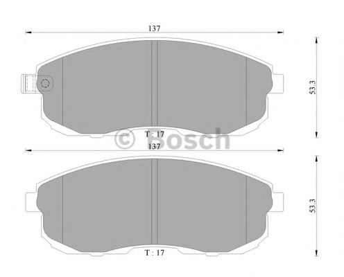 BOSCH 0 986 AB3 043 Тормозные колодки для NISSAN STAGEA (Ниссан Стагэа) BOSCH 0 986 AB3 043 Тормозные колодки для NISSAN STAGEA (Ниссан Стагэа)