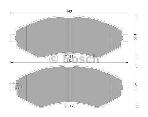 BOSCH 0 986 AB3 044 Тормозные колодки передний мост для DAEWOO KONDOR (Дэу Кондор) BOSCH 0 986 AB3 044 Тормозные колодки передний мост для DAEWOO KONDOR (Дэу Кондор)
