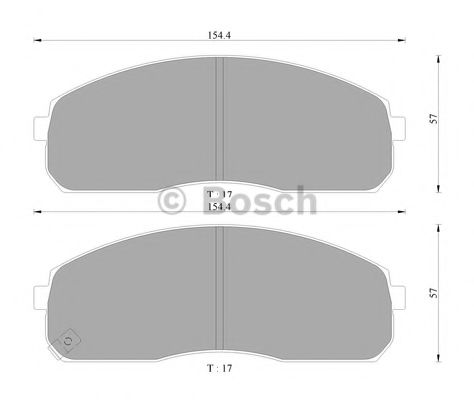 BOSCH 0 986 AB3 051 Тормозные колодки 
