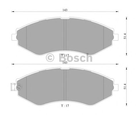 BOSCH 0 986 AB3 061 Тормозные колодки передний мост для DAEWOO KONDOR (Дэу Кондор) BOSCH 0 986 AB3 061 Тормозные колодки передний мост для DAEWOO KONDOR (Дэу Кондор)