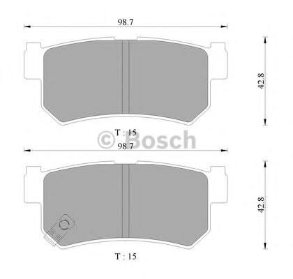 BOSCH 0 986 AB3 073 Тормозные колодки для SSANGYONG KYRON (Сан-янг/санянг Кайрон) BOSCH 0 986 AB3 073 Тормозные колодки для SSANGYONG KYRON (Сан-янг/санянг Кайрон)