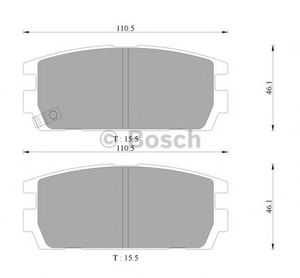 BOSCH 0 986 AB3 080 Тормозные колодки 