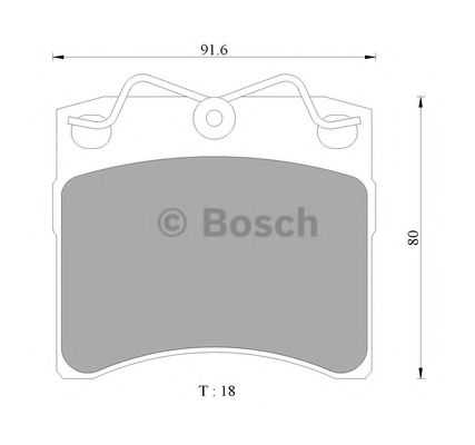 BOSCH 0 986 AB4 443 Тормозные колодки<br >передний мост 