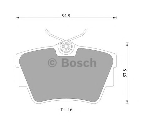BOSCH 0 986 AB4 468 Тормозные колодки<br >задний мост 
