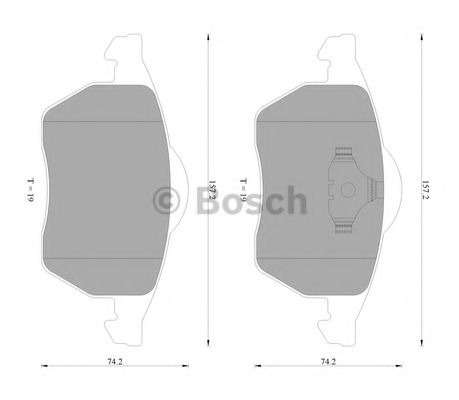 BOSCH 0 986 AB4 550 Тормозные колодки для AUDI TT (Ауди Тт) BOSCH 0 986 AB4 550 Тормозные колодки для AUDI TT (Ауди Тт)