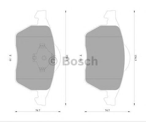 BOSCH 0 986 AB4 552 Тормозные колодки для AUDI TT (Ауди Тт) BOSCH 0 986 AB4 552 Тормозные колодки для AUDI TT (Ауди Тт)