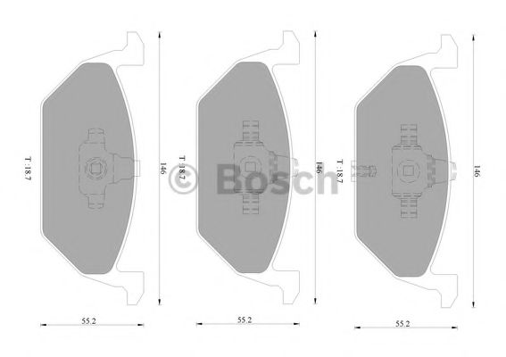 BOSCH 0 986 AB4 553 Тормозные колодки передний мост для SEAT ALTEA (Сеат Алтэа) BOSCH 0 986 AB4 553 Тормозные колодки передний мост для SEAT ALTEA (Сеат Алтэа)