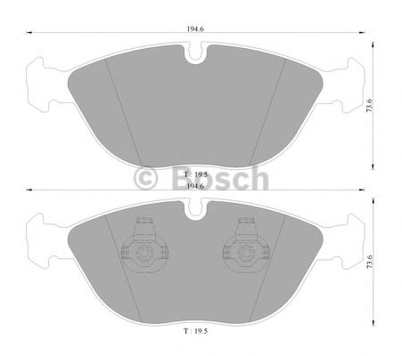 BOSCH 0 986 AB4 555 Тормозные колодки для VOLKSWAGEN (Фольксваген) BOSCH 0 986 AB4 555 Тормозные колодки для VOLKSWAGEN (Фольксваген)