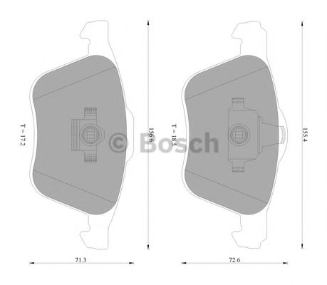 BOSCH 0 986 AB4 577 Тормозные колодки<br >передний мост 