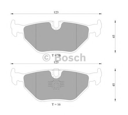 BOSCH 0 986 AB4 693 Тормозные колодки задний мост для BMW (Бмв) BOSCH 0 986 AB4 693 Тормозные колодки задний мост для BMW (Бмв)