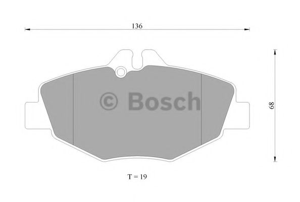 BOSCH 0 986 AB4 978 Тормозные колодки<br >передний мост 