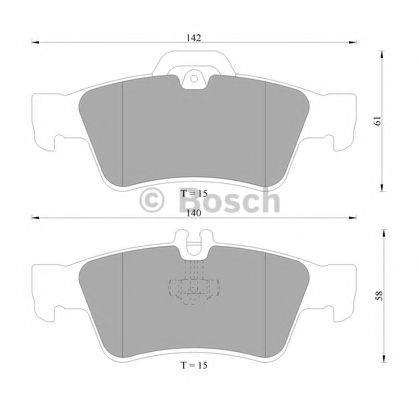 BOSCH 0 986 AB4 980 Тормозные колодки<br >задний мост 