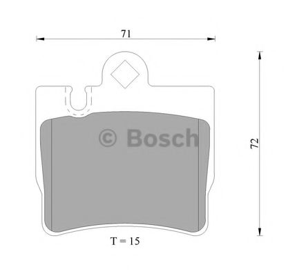 BOSCH 0 986 AB4 984 Тормозные колодки<br >задний мост 