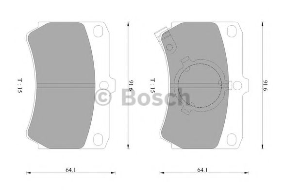 BOSCH 0 986 AB9 006 Тормозные колодки передний мост для MAZDA 323 III (Мазда 323 3) BOSCH 0 986 AB9 006 Тормозные колодки передний мост для MAZDA 323 III (Мазда 323 3)