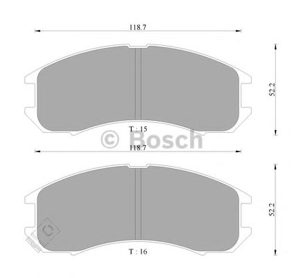 BOSCH 0 986 AB9 024 Тормозные колодки для MAZDA 626 III (Мазда 626 3) BOSCH 0 986 AB9 024 Тормозные колодки для MAZDA 626 III (Мазда 626 3)