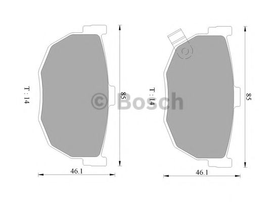 BOSCH 0 986 AB9 037 Тормозные колодки 