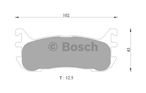 BOSCH 0 986 AB9 070 Тормозные колодки<br >задний мост 