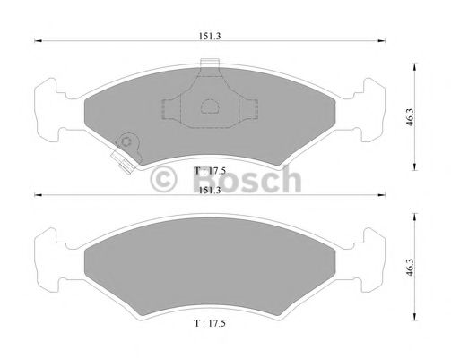 BOSCH 0 986 AB9 098 Тормозные колодки для KIA MENTOR (Киа Мэнтор) BOSCH 0 986 AB9 098 Тормозные колодки для KIA MENTOR (Киа Мэнтор)