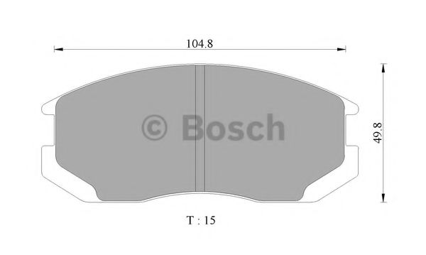 BOSCH 0 986 AB9 101 Тормозные колодки для MITSUBISHI LANCER IV (Митсубиши/митсубиси Ланcэр иv) BOSCH 0 986 AB9 101 Тормозные колодки для MITSUBISHI LANCER IV (Митсубиши/митсубиси Ланcэр иv)